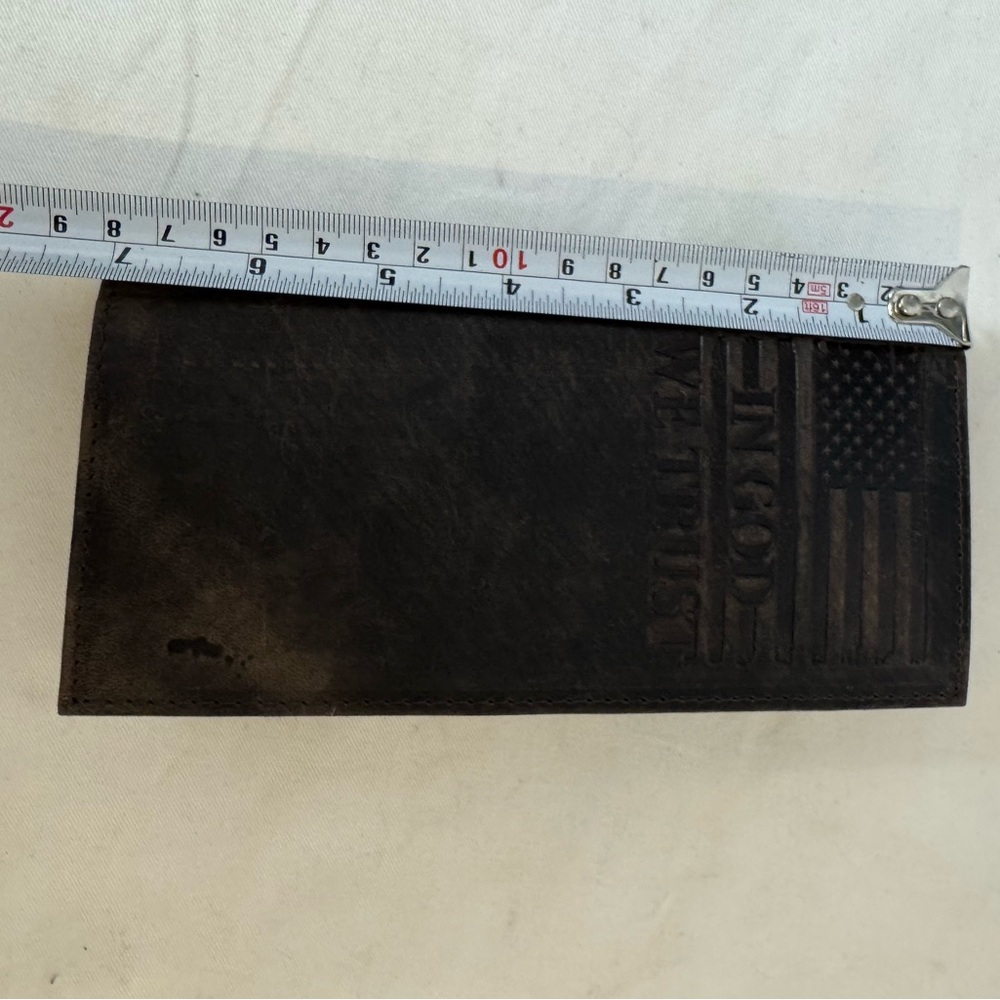 American Flag Long Wallet For Men with " IN GOD WE TRUST " - Picture 6 of 12